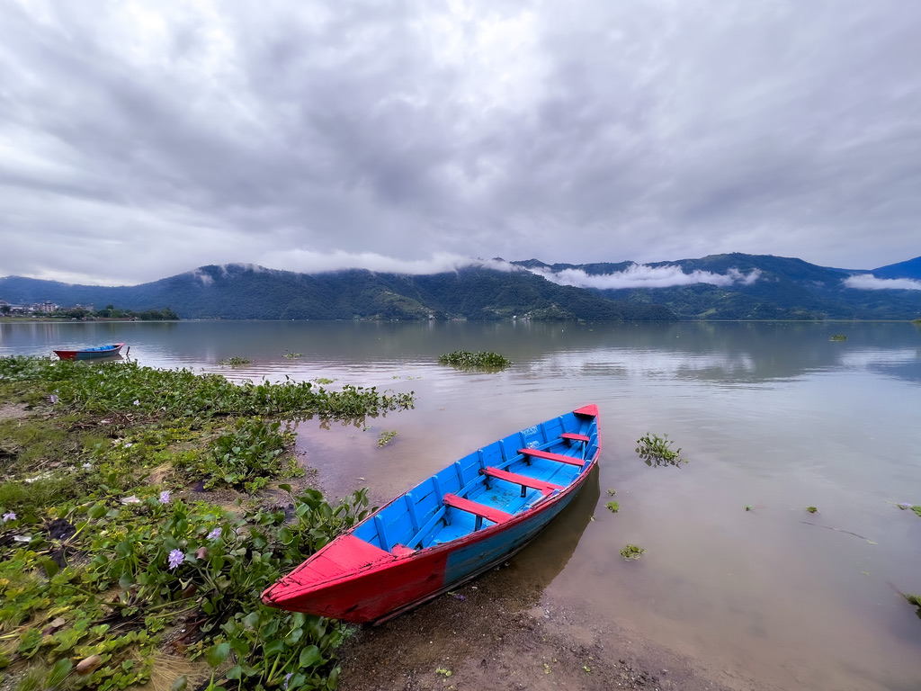 Phewa Lake in Pokhara, Nepal