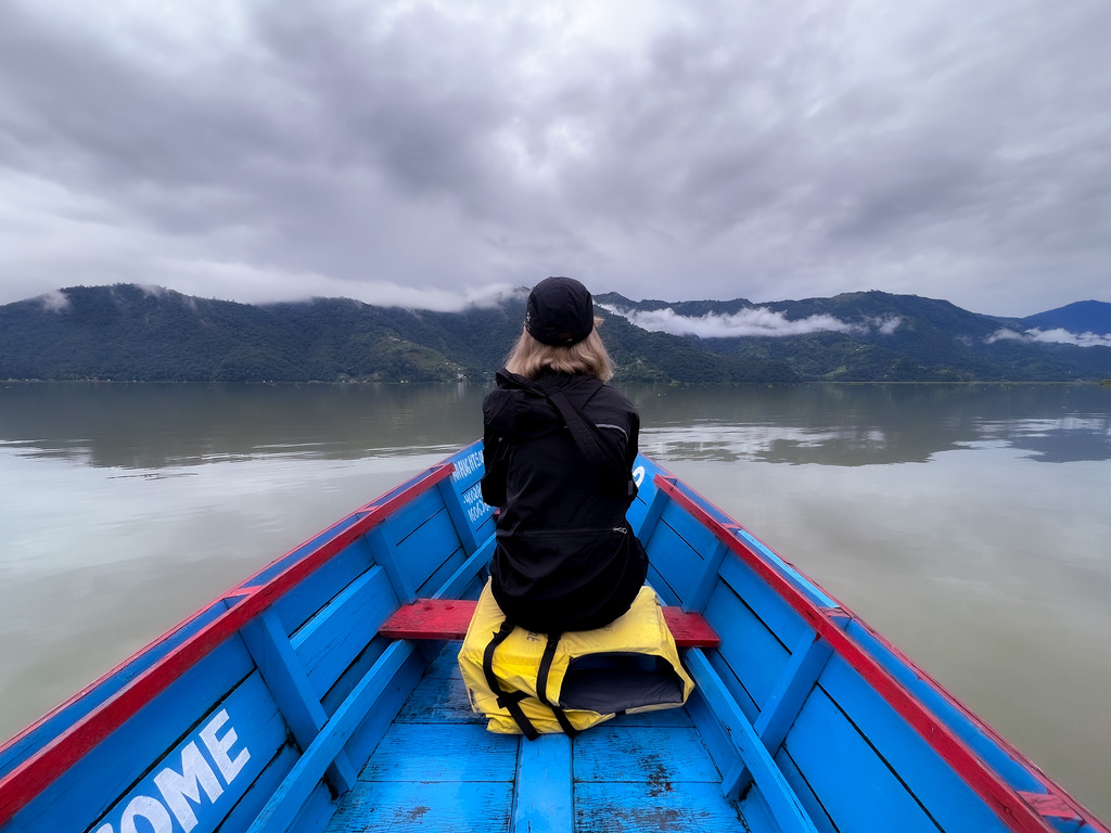 Phewa Lake in Pokhara, Nepal